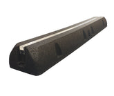A black, solid-patterned anti-vibration mount for machinery.